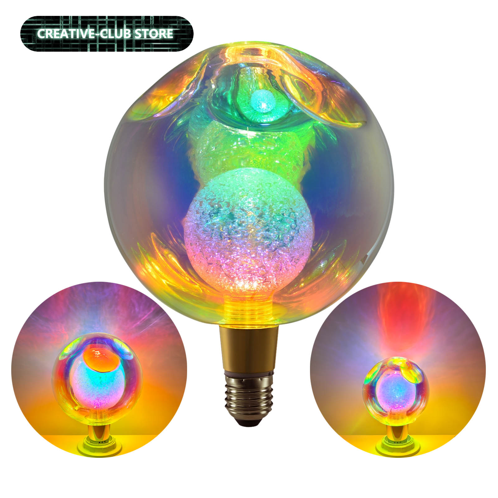 Vintage Lighting Decor - E27 P90 P120 P150 丸型ボールLED電球 AC220V