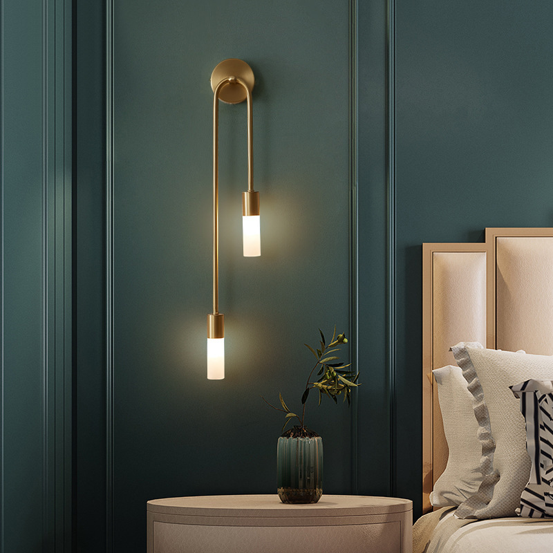 Lighting Table Decor - レトロ背景リビングルーム通路寝室ランプベッドサイド北欧クリエイティブLED装飾壁照明モダンミニマリストウォールランプ