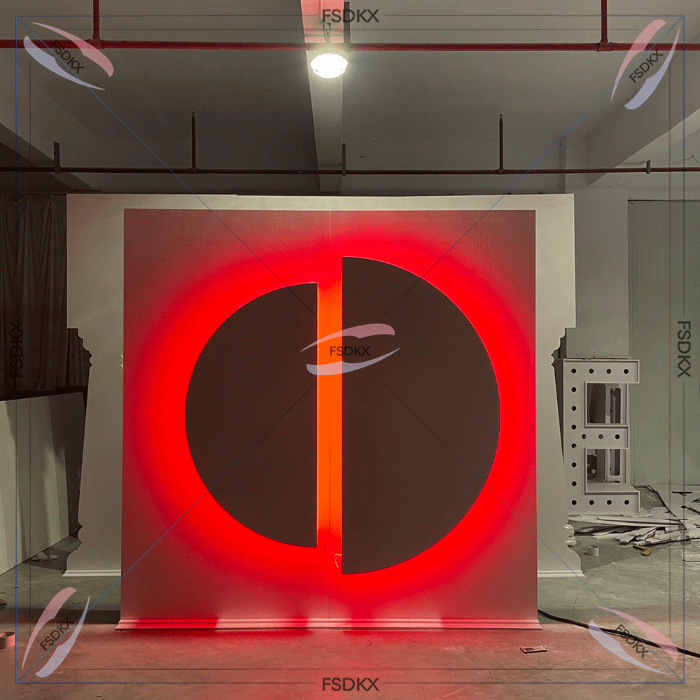 Lighting Decor Rentals - RGBスクエア3D背景,スタンドアップライト,結婚式のステージ,背景装飾,素晴らしいデザイン