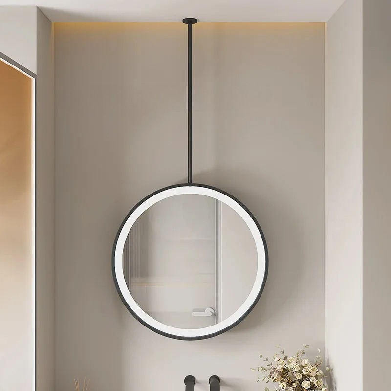 Home Decor Lighting Manufacturer - 丸型大型装飾鏡 ミラーウォールステッカー 浴室鏡 モダン リキッドレーションハウス ライトインテリアデコレーション