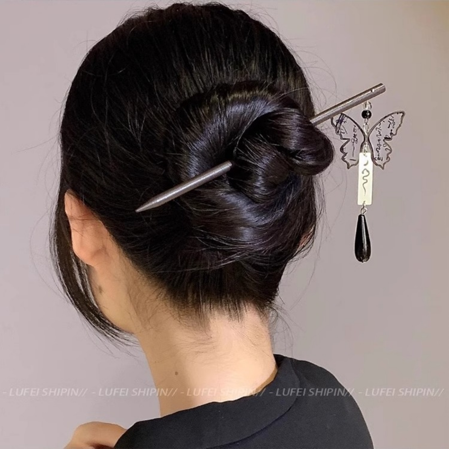 ライト高級木製タッセルヘアピン女性のためのヴィンテージインク - Vintage Lighting Decor のレビューと価格