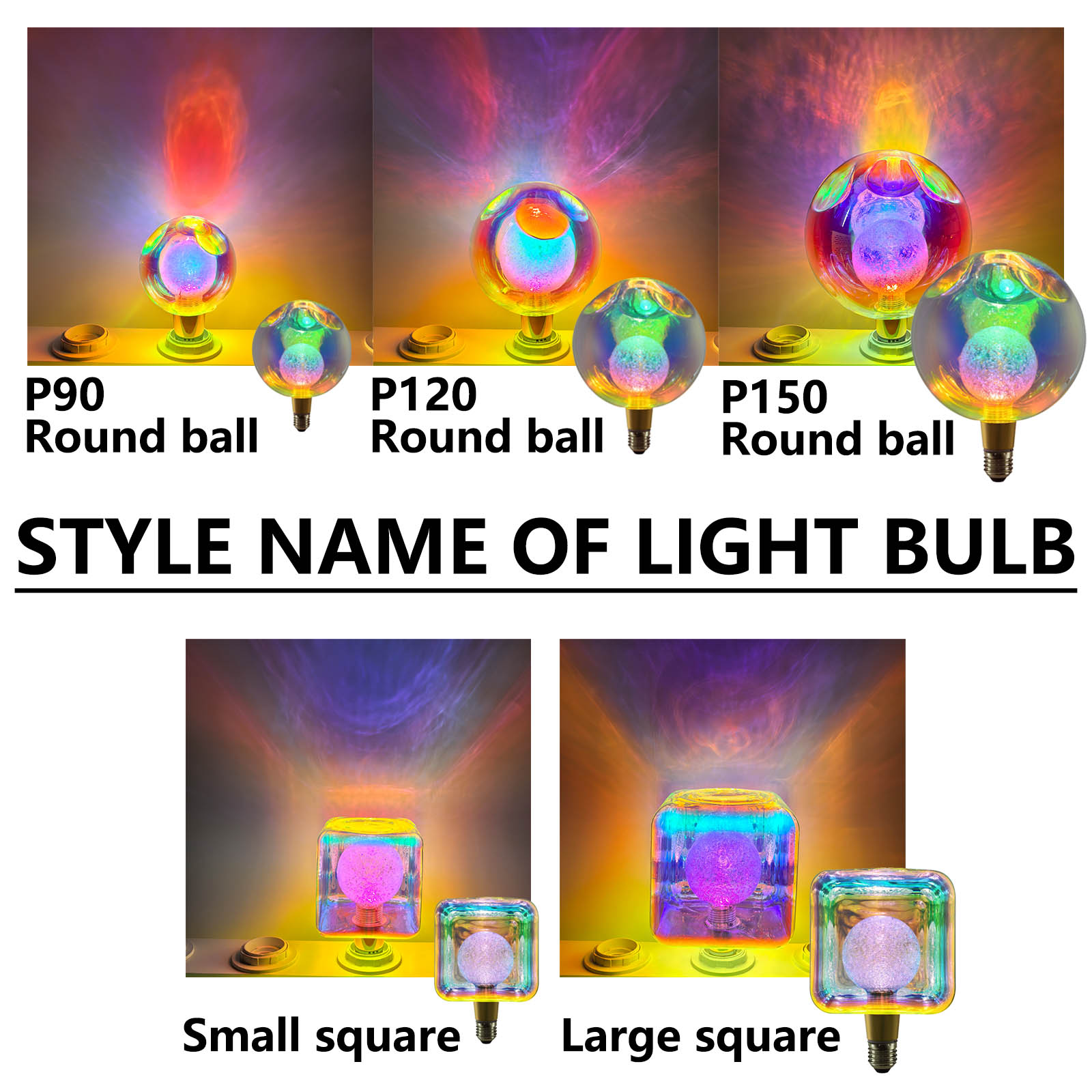 E27 P90 P120 P150 丸型ボールLED電球 A - Vintage Lighting Decor のレビューと価格