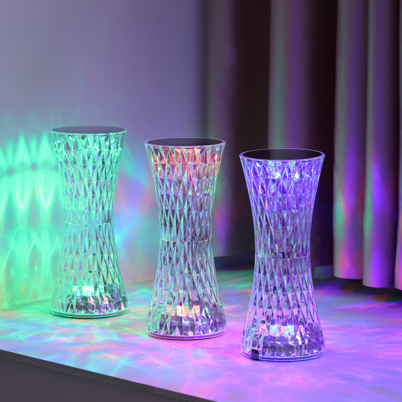 クリスタルベッドサイドテーブルランプクリスマスアクリル装飾ナ - Lighting Table Decor のレビューと価格