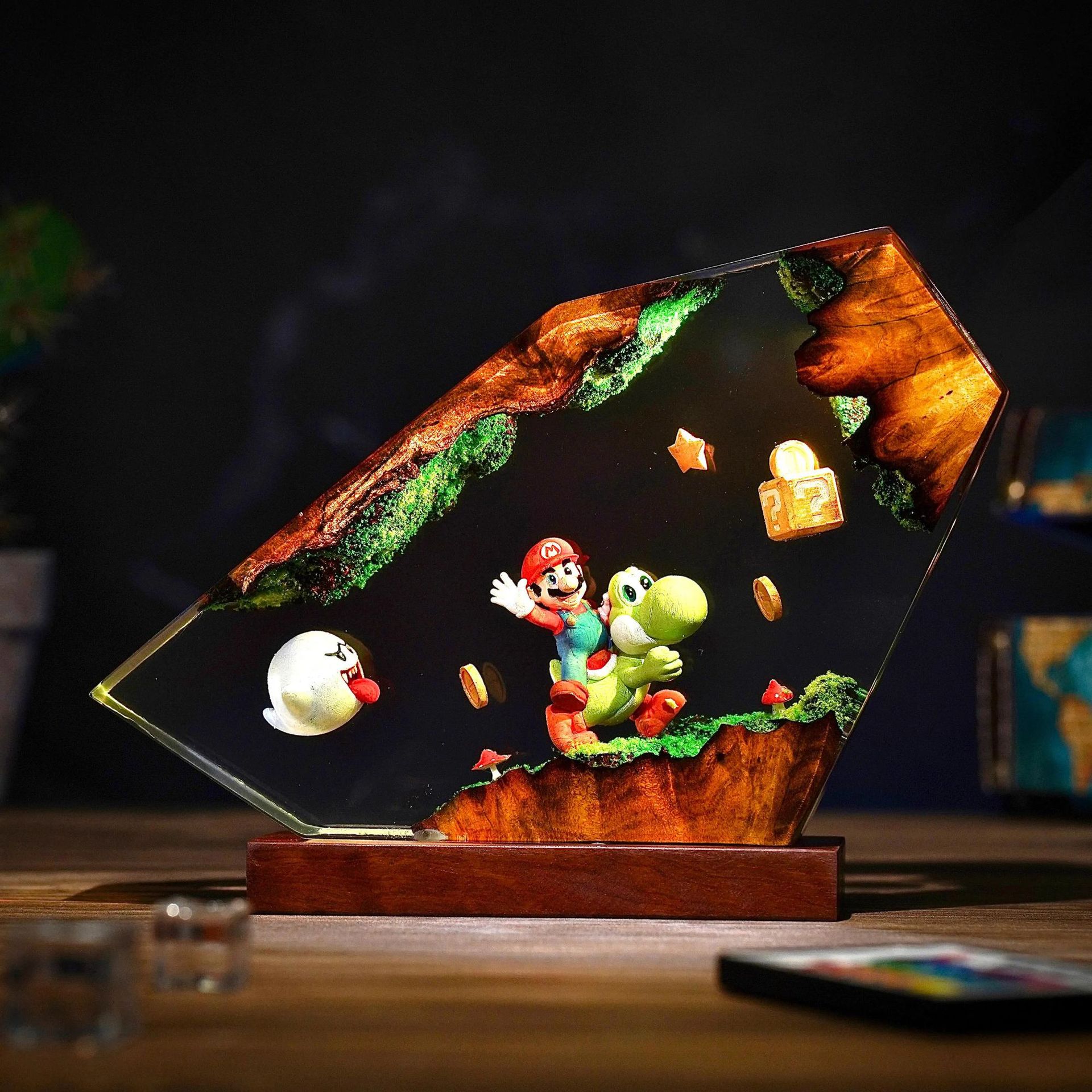 テーブルレジンランプ漫画アニメフィギュアカラーナイトライトカ - Lighting Table Decor のレビューと価格