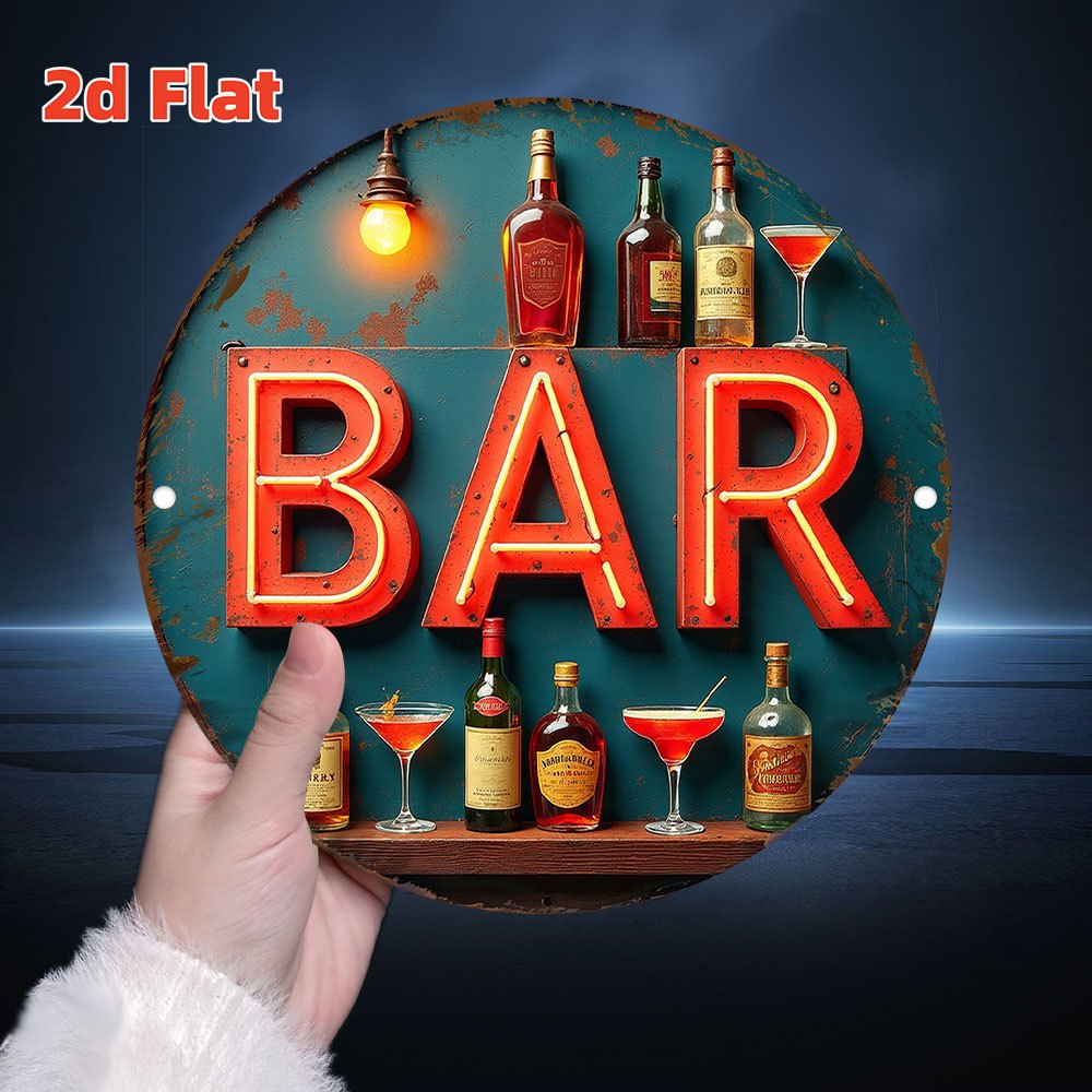 2Dメタルサイン、ヴィンテージネオンバービールスピリッツメタ - Vintage Lighting Decor のレビューと価格