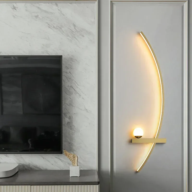 北欧 LED ウォールランプストライプ壁取り付け用燭台寝室ベ - Home Decor Lighting Manufacturer のレビューと価格