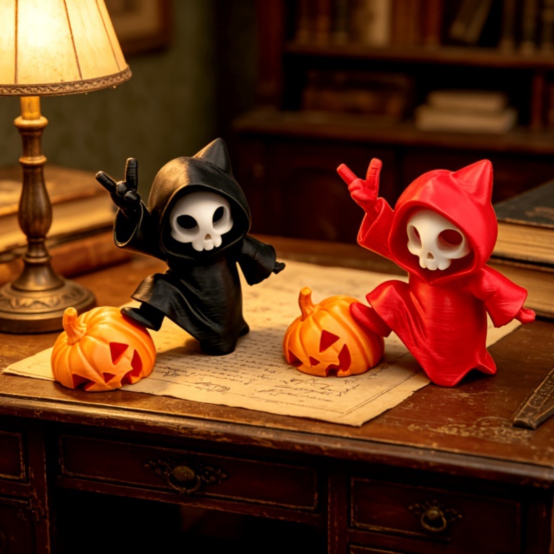 猫耳死神ハロウィン置物 3D プリントゴーストカボチャ飾りデ - Lighting Mcqueen Bedroom Decor のレビューと価格