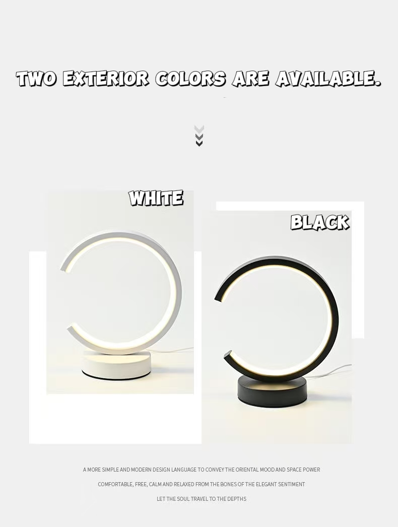 20 センチメートル LED シンプルな円形リングテーブルラ - Lighting Table Decor のレビューと価格