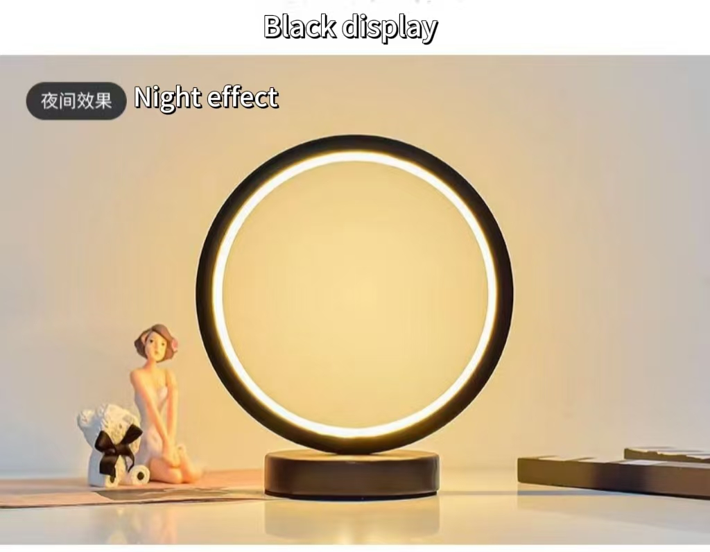 20 センチメートル LED シンプルな円形リングテーブルラ - Lighting Table Decor のレビューと価格