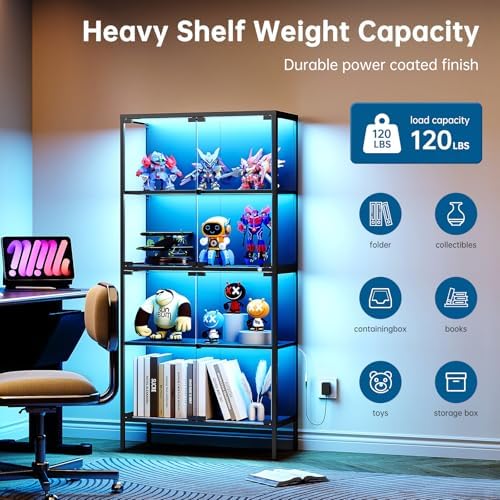 65インチガラスディスプレイキャビネット、3色LEDライト付 - Lighting & Home Decor Studio Photos のレビューと価格