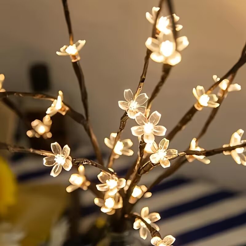 1/2PC 20LED 桜の枝ライト屋内屋外ホームデコレーシ - Lighting Table Decor のレビューと価格