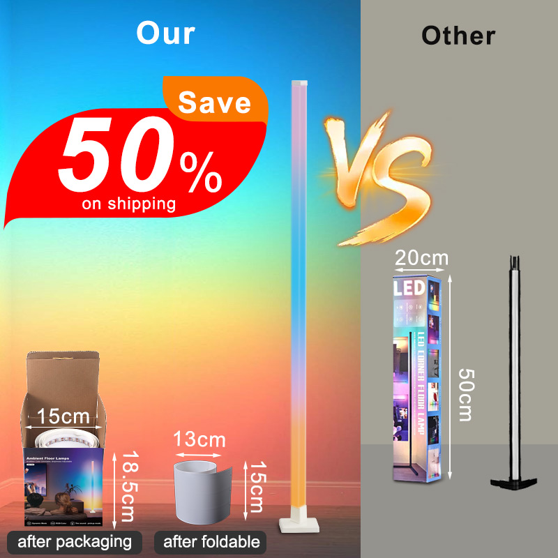 RGB調光スマートスタンディングLEDフロアランプ、モダン装 - Decor Lighting Floor Lamps のレビューと価格