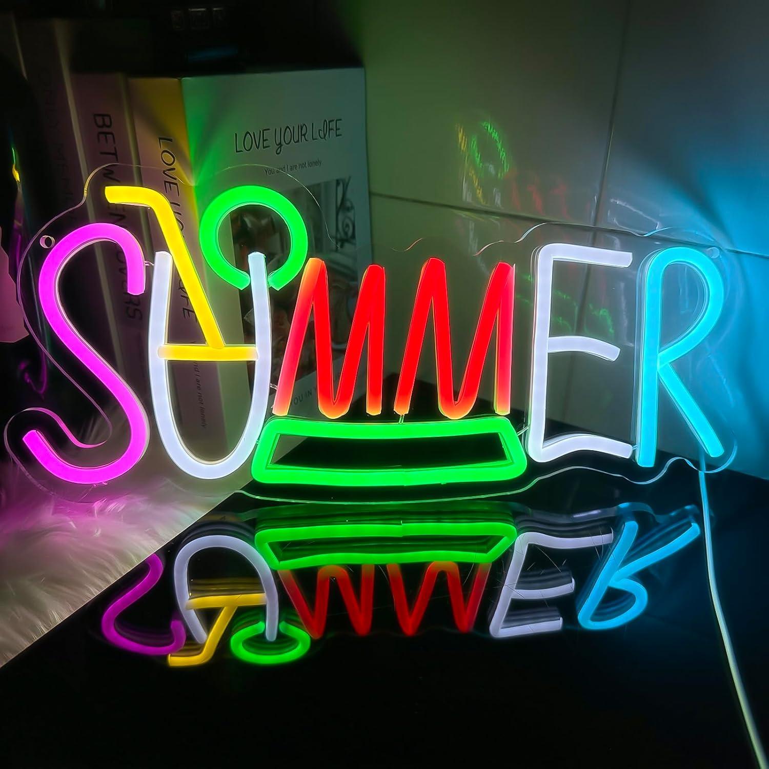 夏のネオンサイン USB 電源 LED ライト海岸レストラン - Lighting Decor Rentals のレビューと価格