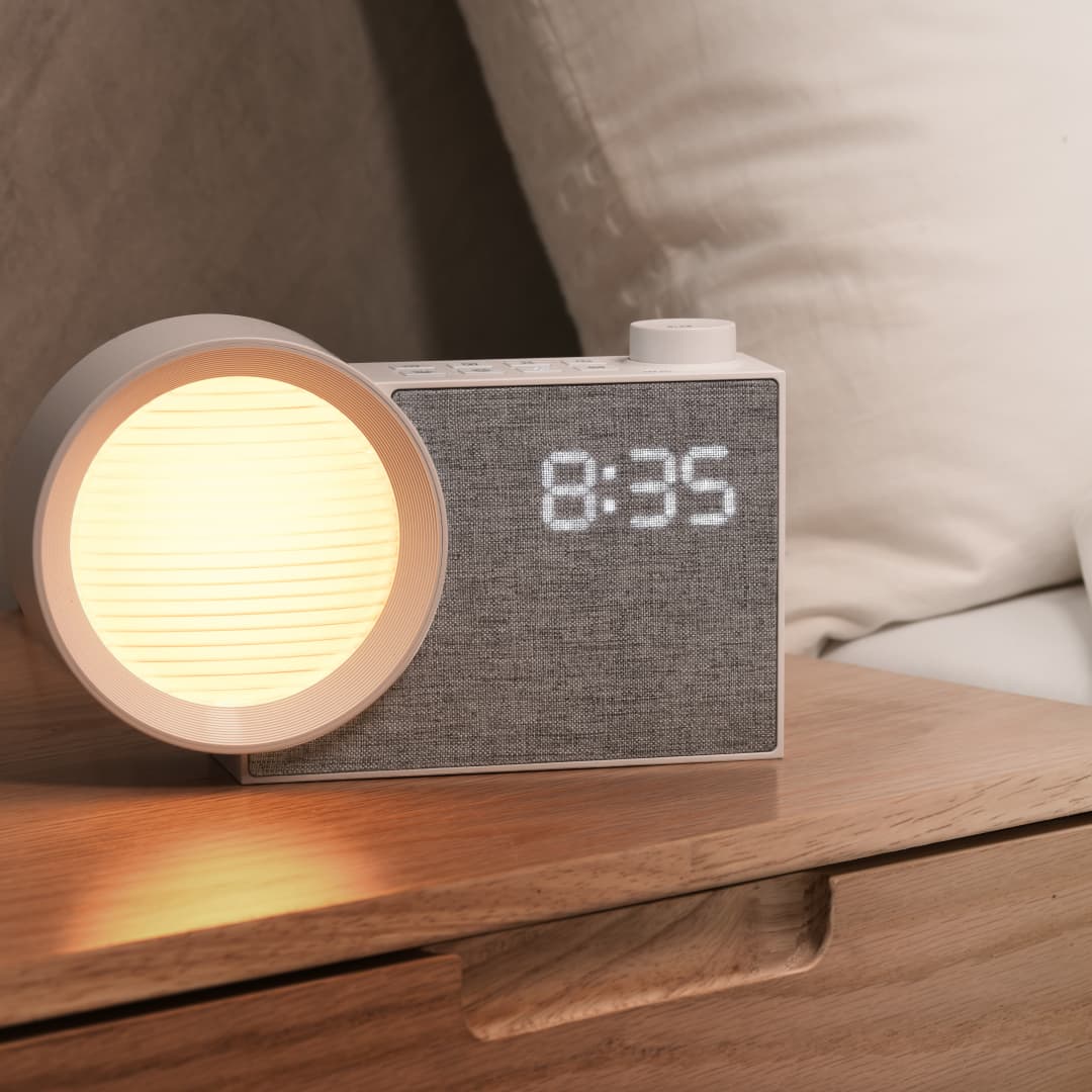 WILIT LEDナイトライト目覚まし時計、ホワイトノイズ＆ - Lighting Table Decor のレビューと価格