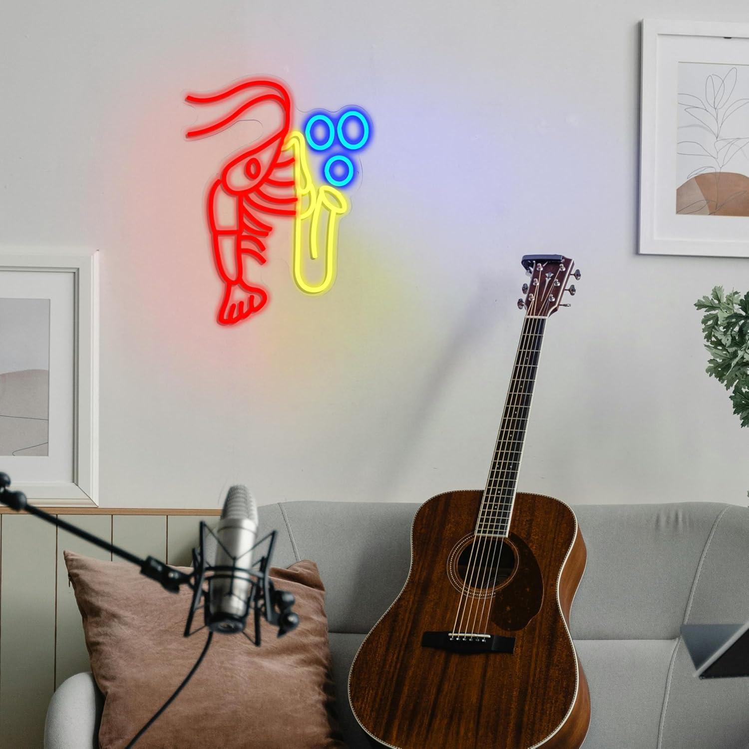 ロブスターサックスネオンサイン ジャズミュージック ヴィンテ - Vintage Lighting Decor のレビューと価格