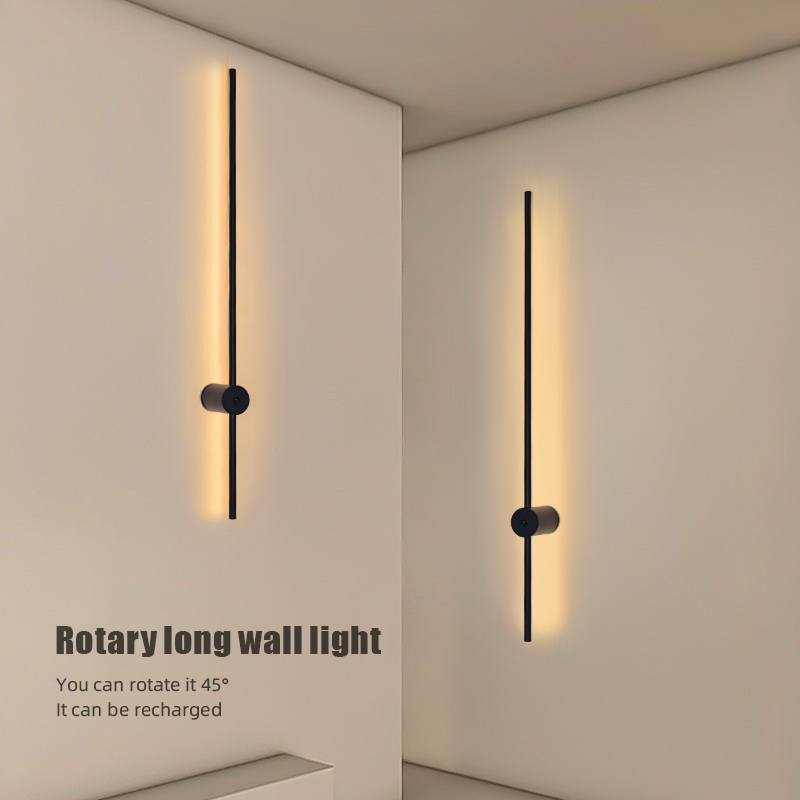 モダンな充電式LEDウォールスコンスランプ、ブラックアルミニ - Lighting Table Decor のレビューと価格